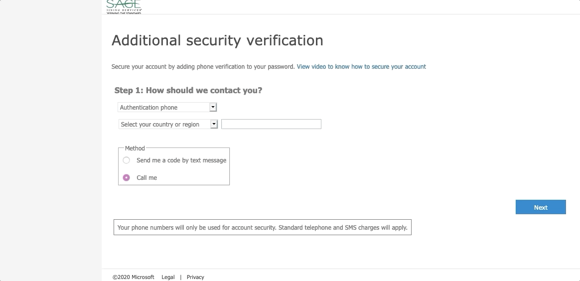 SAGE Knowledge Base (Public) > Setting up MFA for Office 365 Services > Additional security verification.gif